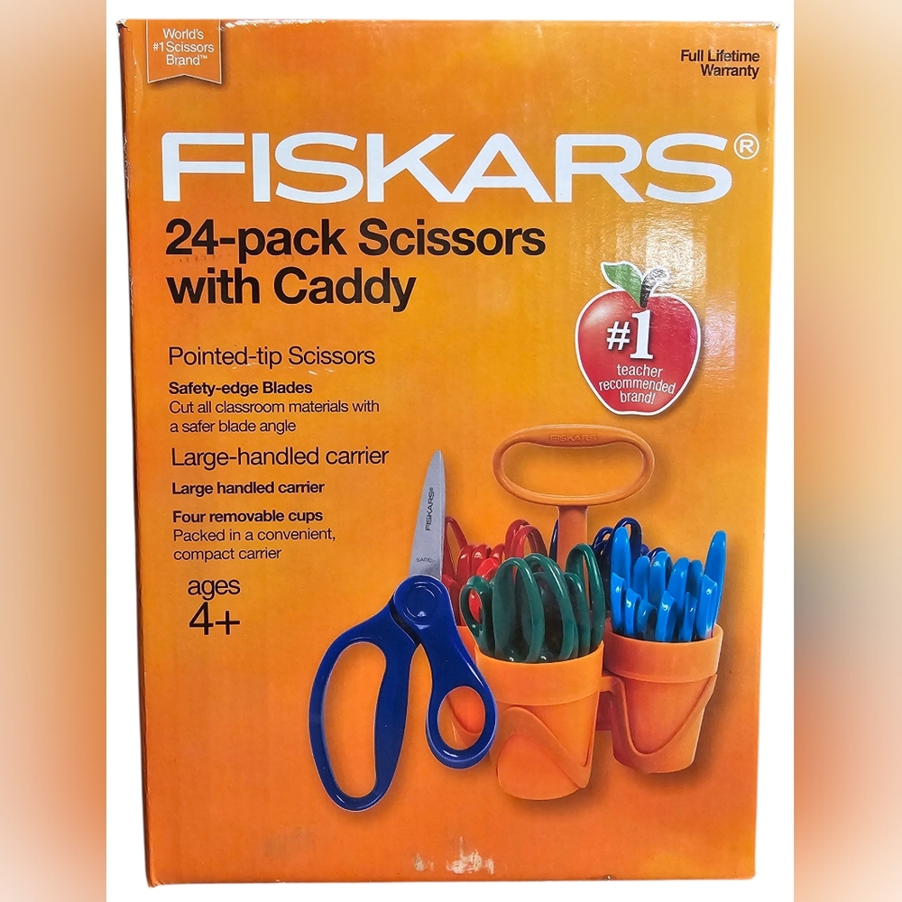 Fiskars 24-Pack Scissors with Caddy